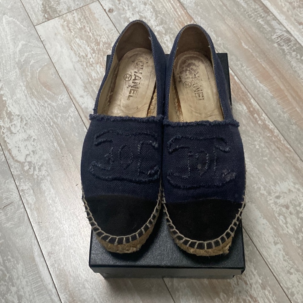 Chanel denim espadrilles
